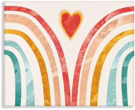 Kids Paper Collage Rainbow Heart Design by StupellIndustries