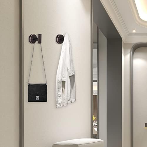 Bathroom Robe Towel Hooks Coat Wall Hook Stainless Steel Heavy Duty Door Hanger Clothes Cabinet Closet Sponges Hook for Bathroom Bedroom Kitchen Hotel Pool 4 Packs (Oil Rubbed Bronze) - Image 6