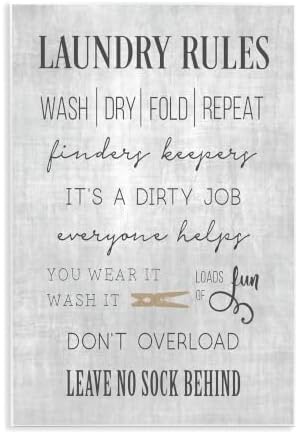 Stupell Industries 'Laundry Room Rules Family List'| Wall Plaque Art by StupellIndustries