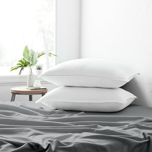Linen Market Cooling Gel Queen Pillows Set of 2-100% Cotton Cover, Soft Gel-Fiber Filling, Bed Pillows for All Sleepers, Odorless and Non-Toxic, Perfect Firmness for Cool Comfort - Image 3