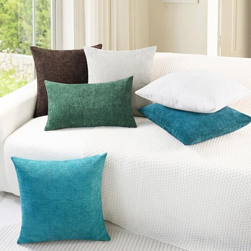 CaliTime Decorative Couch Throw Pillow Covers 16 X 16 Inches Coffee - Image 4