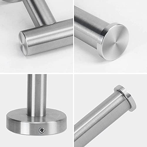 NearMoon Bathroom Toilet Paper Holder, Premium SUS304 Stainless Steel Rustproof Wall Mounted Toilet Roll Holder for Bathroom, Kitchen (2 Pack, Brushed Nickel) - Image 4