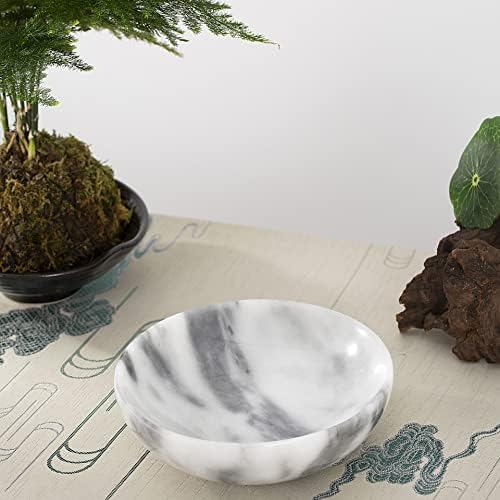 4.72 Inch Mini Decorative Bowls, Natural Small Marble Decorative Bowls for Home Decor, Key Bowl, Coffee Tables Centerpiece, Soap Serving Bowl, Incense Burner, Smudge Bowl - Image 5