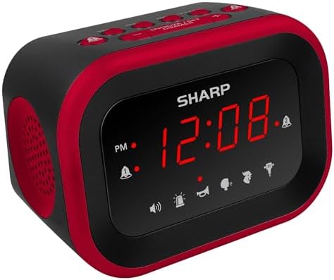 Sharp Big Bang 115dB Alarm Clock for Heavy Sleepers, Dual Alarms by SHARP