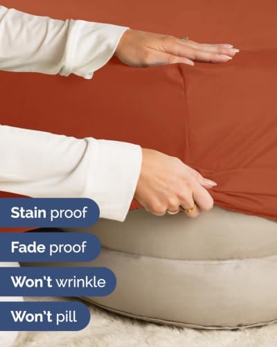 CGK Extra Deep Flex Top Split Head King Fitted Sheet Only - Terracotta - Image 6
