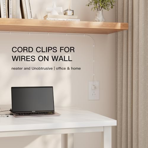 30 Pcs Small White Adhesive Cable Clips for wall, Cord Holder for Desk car - Image 4