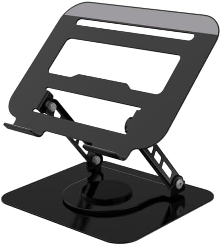 Adjustable Laptop Stand 360°Rotation Computer Riser for Desk, Black by TAPMEI