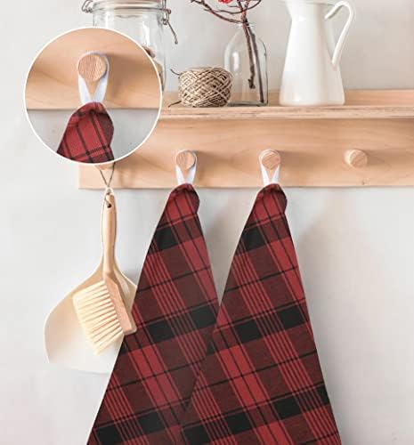 Utopia Towels Red & Black Dish Towels [12 Pack - 15 x 25 Inc] 100% Cotton - Image 2