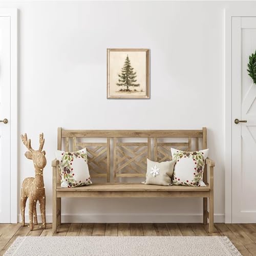 Vintage Christmas Tree Christmas Wall Art, Christmas Tree Art Print Pine Tree Vintage Print, Christmas Decor Holiday Decor Gift, Botanical Winter Art Christmas Tree Wall Decor-(11x14" Unframed) - Image 5