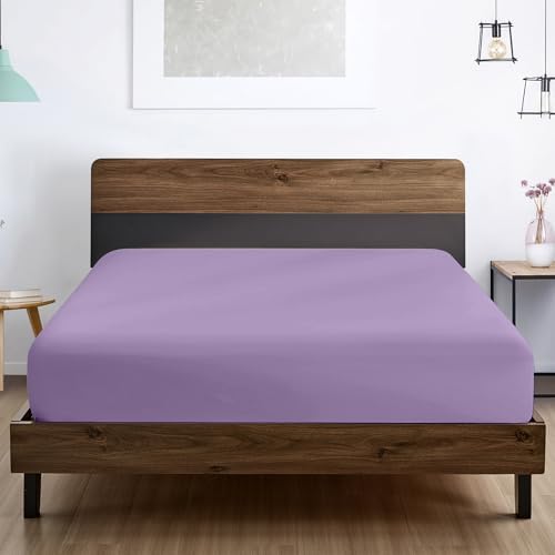 FreshCulture Twin XL Fitted Sheet Only - Hotel Quality Fitted Sheet Twin XL Size - Ultra Soft & Breathable - Brushed Microfiber - Deep Pocket - Cooling Fitted Sheets for Twin XL Size Bed (Lavender) - Image 5