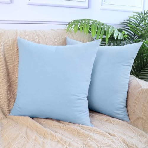 Thmyo 4-Pack 100% Cotton Solid Decorative Throw Pillow Case 18x18inch - Image 2