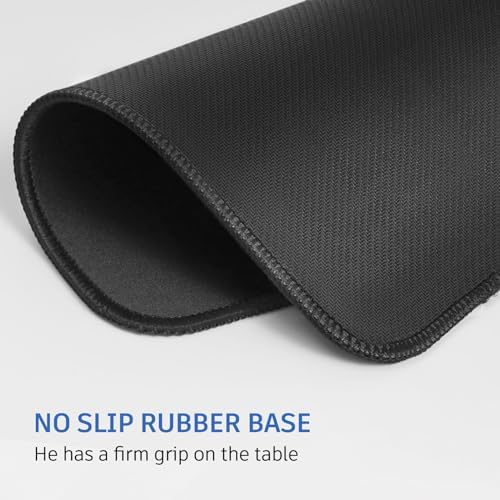 Black Mouse Pad, Nice and Cute Mouse Pad, Splash-Proof Textured 10.2 x 8.2Inch, Stitched Edge Non-Slip Waterproof Rubber Mouse Pad - Image 4