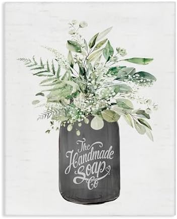Handmade Soap Botanicals Floral, 24 x 30 Inch Canvas Wall Art by StupellIndustries