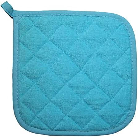 5 PCS Pot Holders for Kitchen, Cotton Potholers with Great Heat Resistance, Hot Pads, Trivets for Cooking and Baking Blue - Image 2