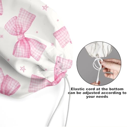 2Pcs Pink Bow Plastic Bag Holder, Wall Mount Grocery Bag Holder - Image 4