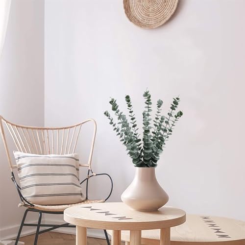 Eucalyptus Stems 12 PCS Artificial Leaves Home Office House Table Decor Wedding Bouquet Ceremony Party Flower Decoration Vase Forever Live Never Fade - Image 4