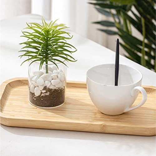 Bamboo Vanity Tray, Bathroom Counter Tray, Toilet Tank Tray, Bathroom Tray for Organizing and Home Decor, 11.8 x 5.1 x 0.8 inch - Image 5