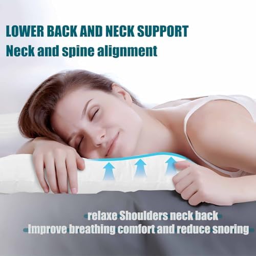 Ultra Flat Thin Pillow for Sleeping 2.5 inch Height Low Profile Slim Soft Bed Pillow for Stomach Back Sleepers Queen Size Set of 2 Pack 18"x30" Hypoallergenic Skin Friendly - Image 3