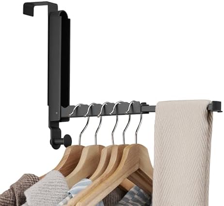 RFOUO Over The Door Hooks Hanger,Fit Door up to 1 3/8", Black, 1 Pack by RFOUO