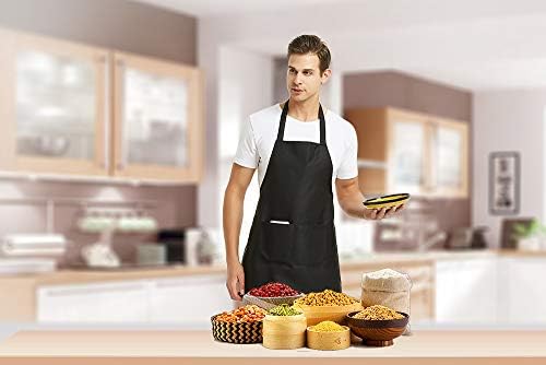 DUSKCOVE 12 Pack Plain Bib Aprons with 2 Pockets - Blue Unisex Commercial Apron Bulk for Kitchen Cooking Restaurant BBQ Painting Crafting - Image 5