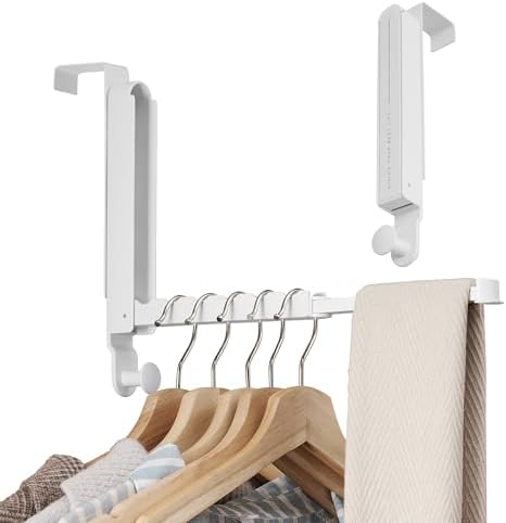 RFOUO Over The Door Hooks Hanger,Fit Door up to 1 3/8", White, 2 Pack by RFOUO