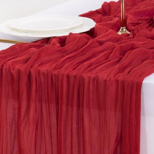 Cheesecloth Table Runner Fall Boho Wedding Birthday Party Home Decor - Image 6