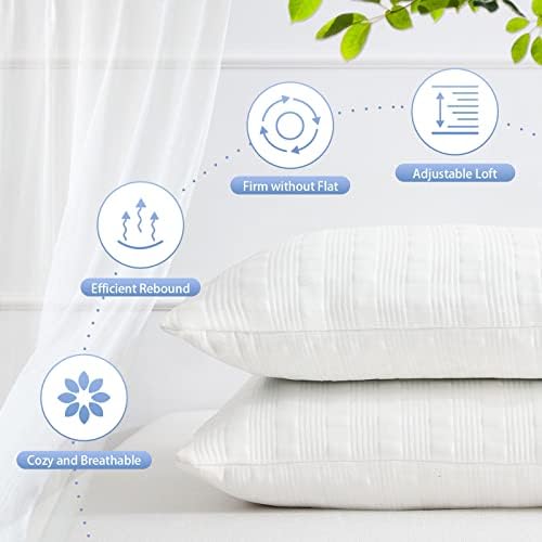 Meoflaw Adjustable Cooling Bed Pillows for Sleeping Queen Size Set of 2 - Image 3