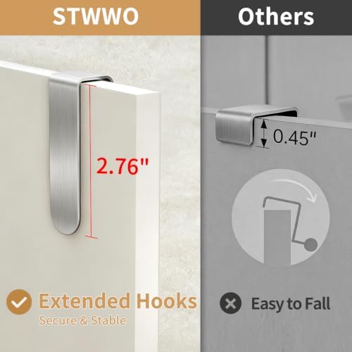 STWWO Over the Door Towel Rack for Kitchen Brushed Nickel - Image 6