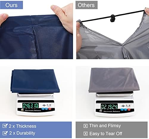 Polecasa Extra Heavy-Duty Laundry Bag with Handles, Navy, 28x36" - Image 2