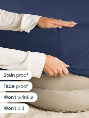 CGK Extra Deep Twin XL Single Fitted Sheet Only - Navy Blue - Image 4