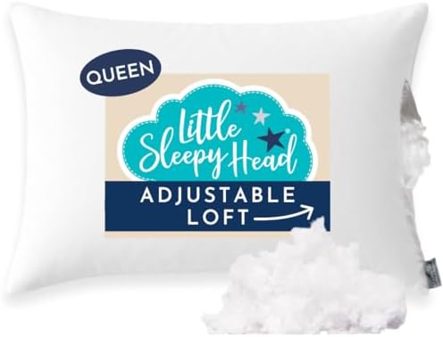 Little Sleepy Head Bed Pillow for Sleeping – Soft & Supportive Hypoallergenic Pillow with Down-Like Fill - Queen Size Pillow 1 Pack, 20x30 by LittleSleepyHead