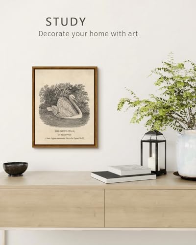 VIYYIEA Framed Wall Art Decor for Living Room, Grace Swan Decor, 8×10In - Image 3