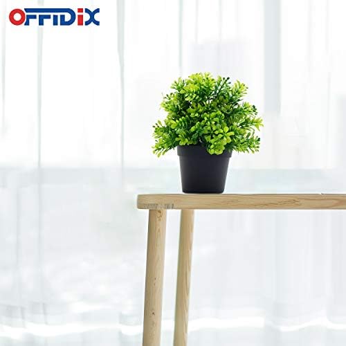 OFFIDIX Artificial Plastic Plants with Pots, Fake Plastic Eucalyptus Plants for Home Office Decoration, Small Faux Plastic Plants for Indoor Decor - Image 3