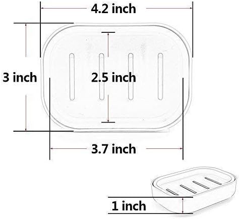 Plastic Soap Dish, Container, Keeps Soap Dry,Easy Cleaning,Drain, Khaki - Image 3