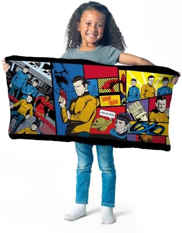 Northwest Star Trek Retro Trek Cloud Body Pillow, Soft Sci-Fi Plush Hugger for Bedroom Decor and Lounging, Officially Licensed, 18x36 Inch - Image 3