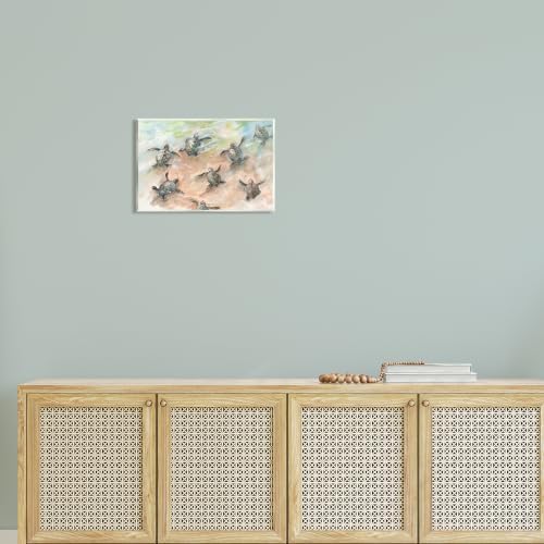 Baby Sea Turtles Coastal, 10 x 15 Inch Mounted Print on Wall Plaque - Image 3