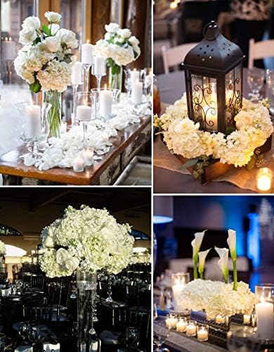 Silk Hydrangea Heads Artificial Flowers Heads with Stems for Home Wedding Decor,Pack of 10 (Champagne) - Image 7