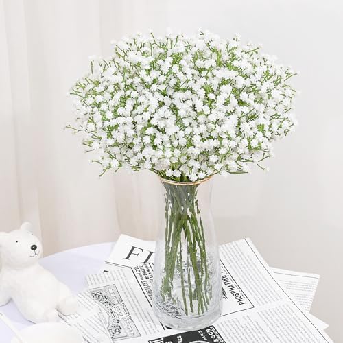 Babys Breath Artificial Flowers 18 PCS White Artificial Baby Breath Flowers - Image 4