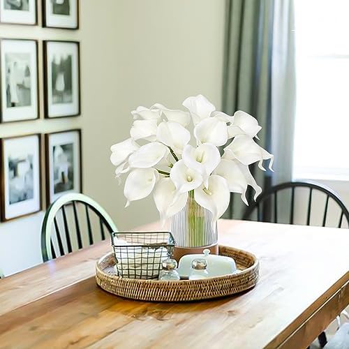 Letjolt White Calla Lily Artificial Flowers 20 Pieces Bouquet - Image 4