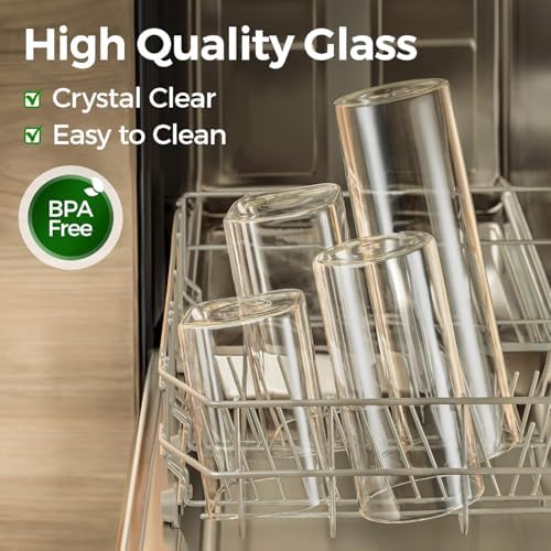 ComSaf Glass Storage Containers with Lids 1.2 Qt, Set of 6 Food Storage Jar - Image 4