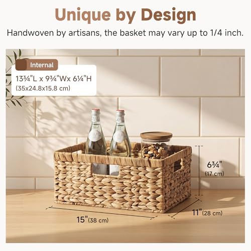 StorageWorks Large Wicker Baskets for Storage,Woven Basket for Gifts,1-Pack - Image 3