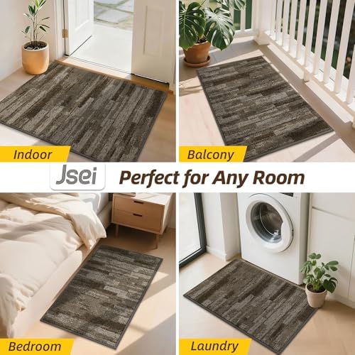 JSEI Dirt Trapper Door Mat 32"x48", Non-Slip Doormat, Brown - Image 4