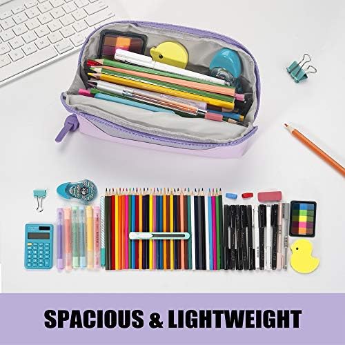 Sooez Wide-Opening Pencil Pen Case, Lightweight & Spacious Pencil Pouch - Image 3