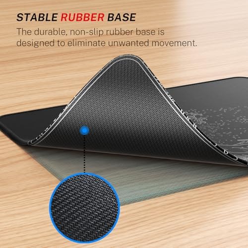MROCO Essential Office & Gaming Mouse Pad, 8.5 x 11 Inch, Kanagawa Wave - Image 4