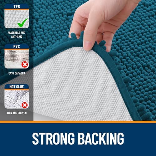 OLANLY Bathroom Rugs 34x21, Extra Soft Absorbent Chenille Bath Rugs - Image 6