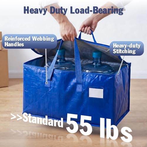 KYODOLED 4 Pack Blue Moving Bags, 24 Gal Large Storage Totes for College - Image 4
