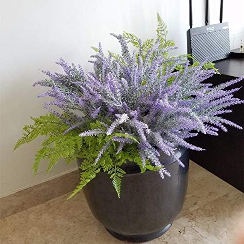 CATTREE Artificial Shrubs Bushes, Plastic Fern Leaves Persian Grass Fake Plants Wedding Indoor Outdoor Home Garden Verandah Kitchen Office Table Centerpieces Arrangements Christmas Decoration 2 pcs - Image 5