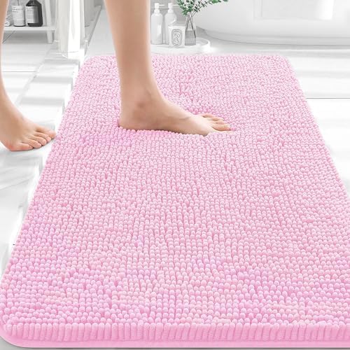 OLANLY Bathroom Rugs 32x20, Extra Soft Absorbent Chenille Bath Rugs by OLANLY
