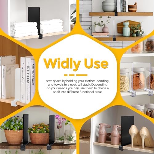 White Acrylic Shelf Dividers for Closets Organizer & Storage,6 Pack - Image 7