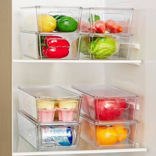 Vtopmart 10pcs Clear Stackable Storage Bins with Lids - Image 3